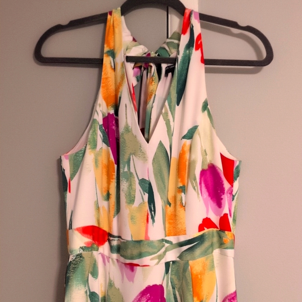 Maggy London Long Floral Halter Dress - Picture 4 of 6